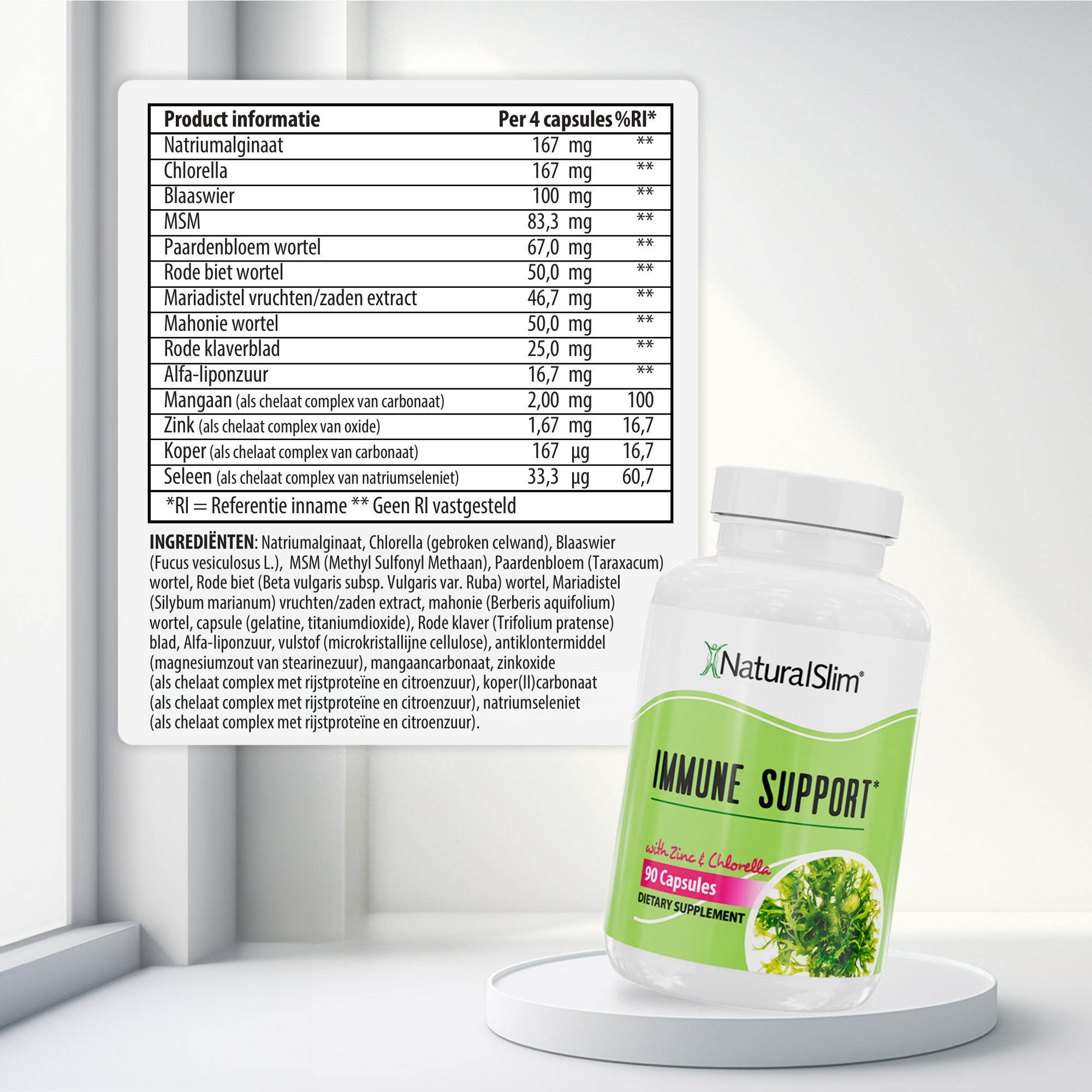 Immune Support voedingswaarde-informatie