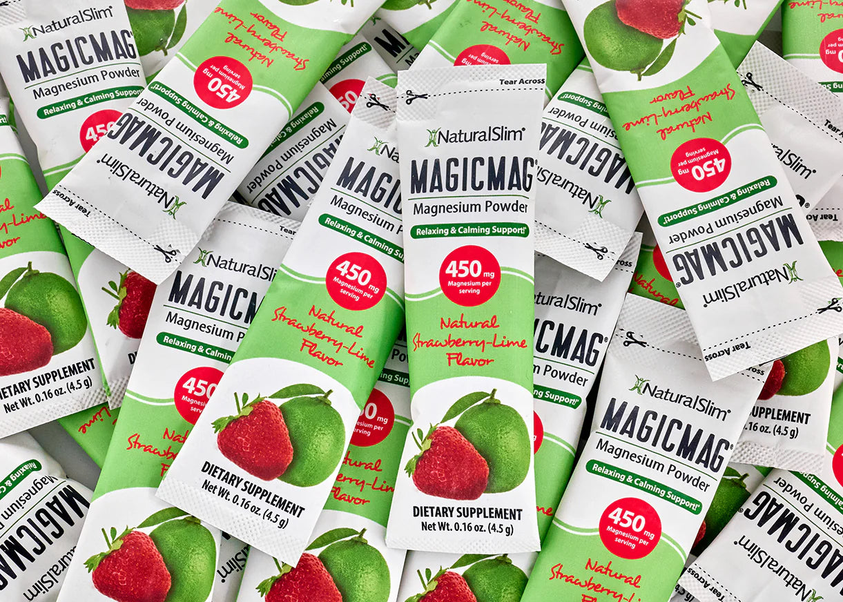 MAGICMAG® Stick Packs | Reisverpakking | Aardbei-Lime | Magnesiumcitraatsupplement