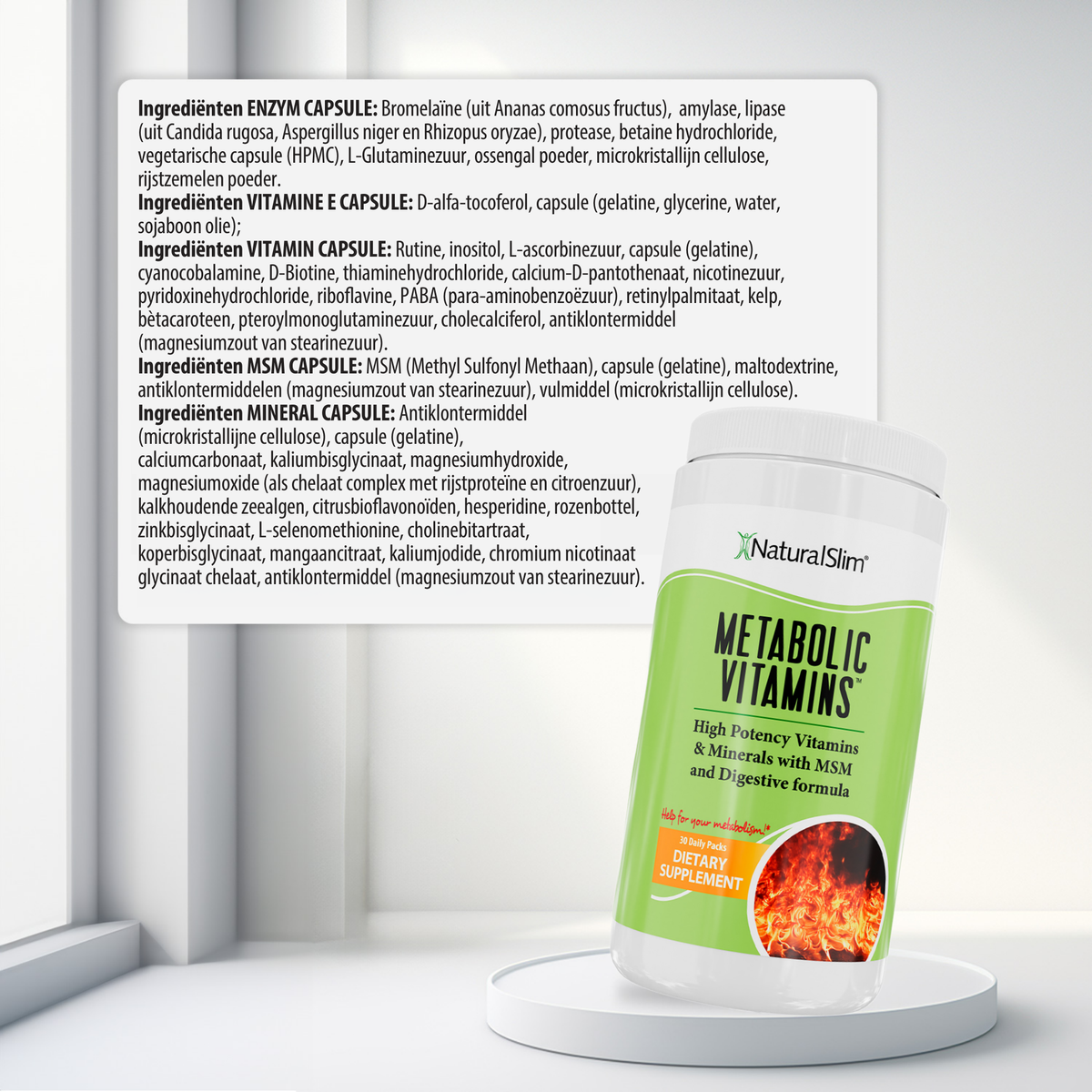 Metabolic Vitamins ingrediënten