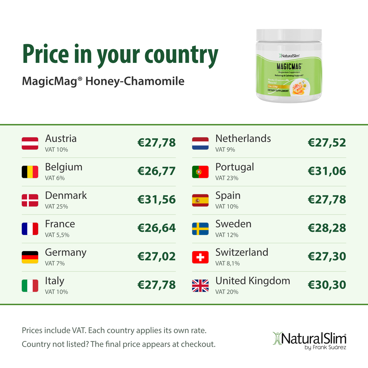 [prices] Price in your country: MagicMag® Honey-Chamomile